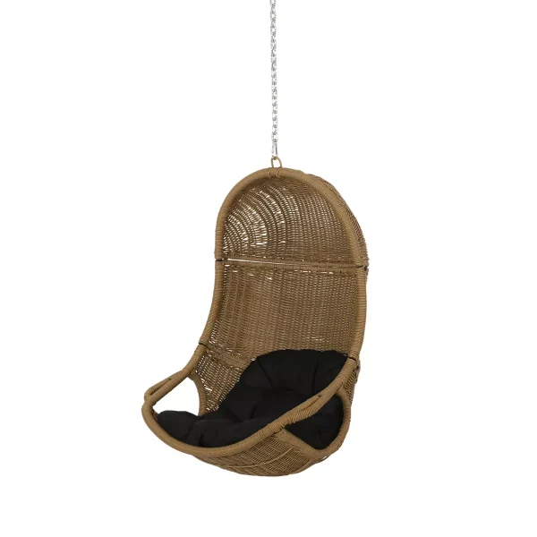 Indoor/Outdoor Wicker Hanging Chair with 8 Foot Chain (NO STAND)
